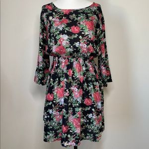 Floral Element Babydoll Dress Sz S
